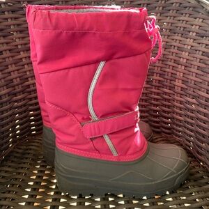Pink and Gray Winter Boots